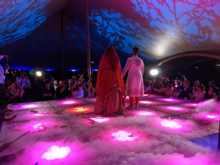 LED Dance Floor with ground fog