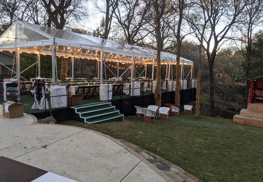 Wedding on a Sloped Yard